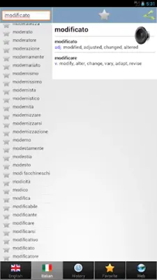 Italian best dict android App screenshot 1